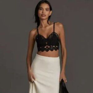 Anthropologie The Viviette Lace Bra - Black M